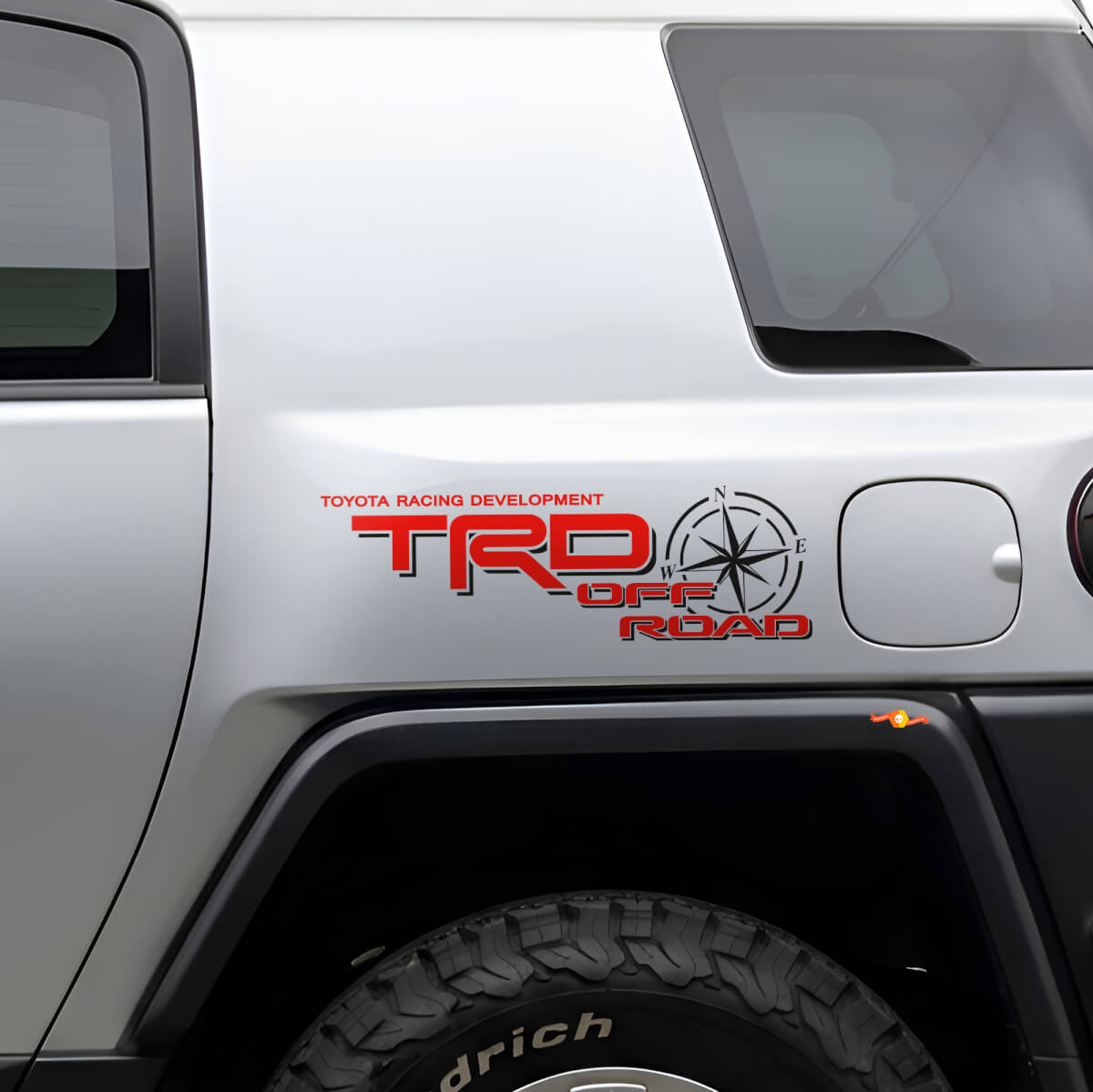 TRD Off Road Kompas Zij Vinyl Stickers voor Toyota FJ Cruiser