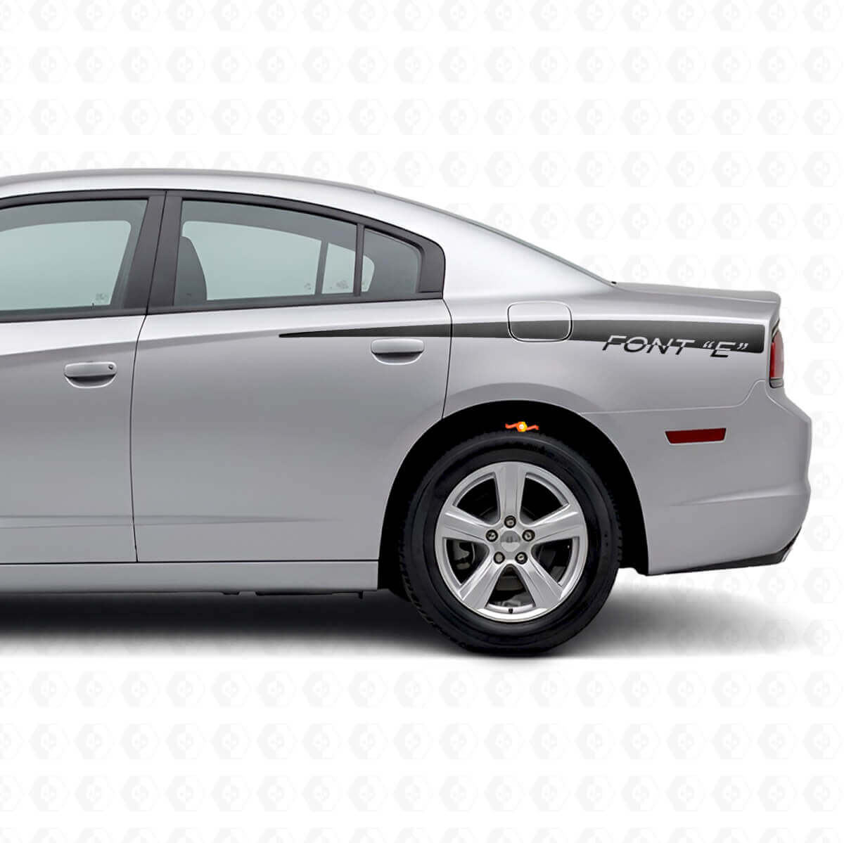 Aangepaste achterzijstrepen vinylsticker voor Dodge Charger 2011-2014