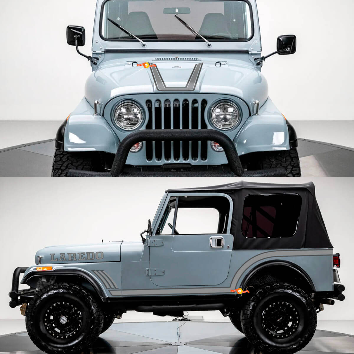 Laredo Graphics Kit Vinyl Stickers voor Jeep Wrangler Rubicon CJ7