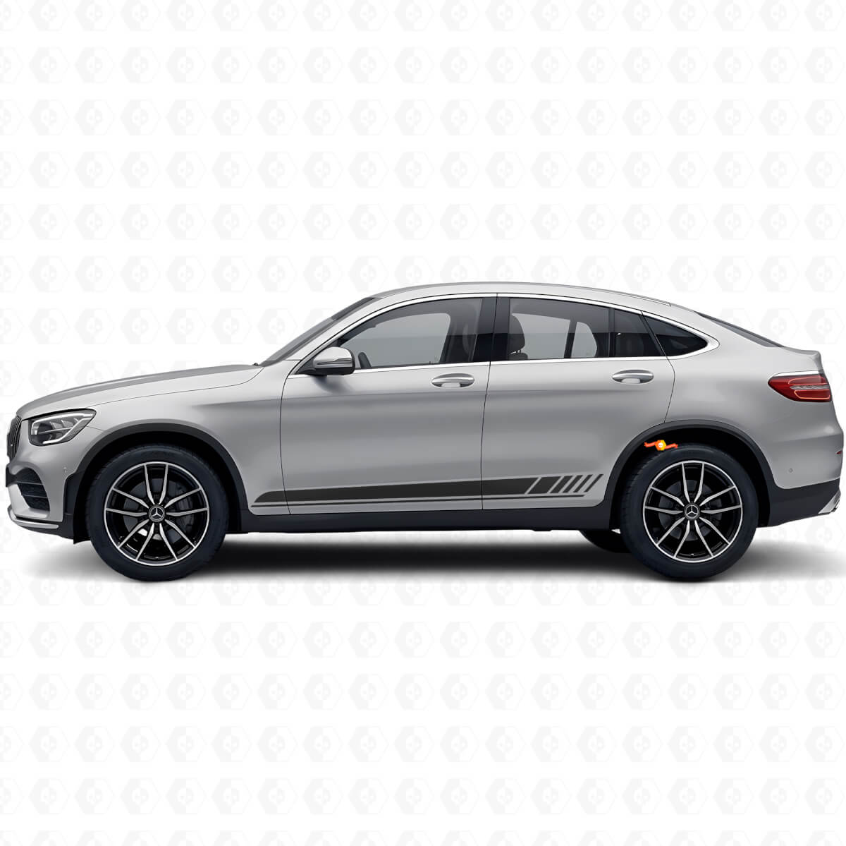 Race-stijl zijstrepen vinyl sticker voor Mercedes-Benz AMG GLC-Klasse C253