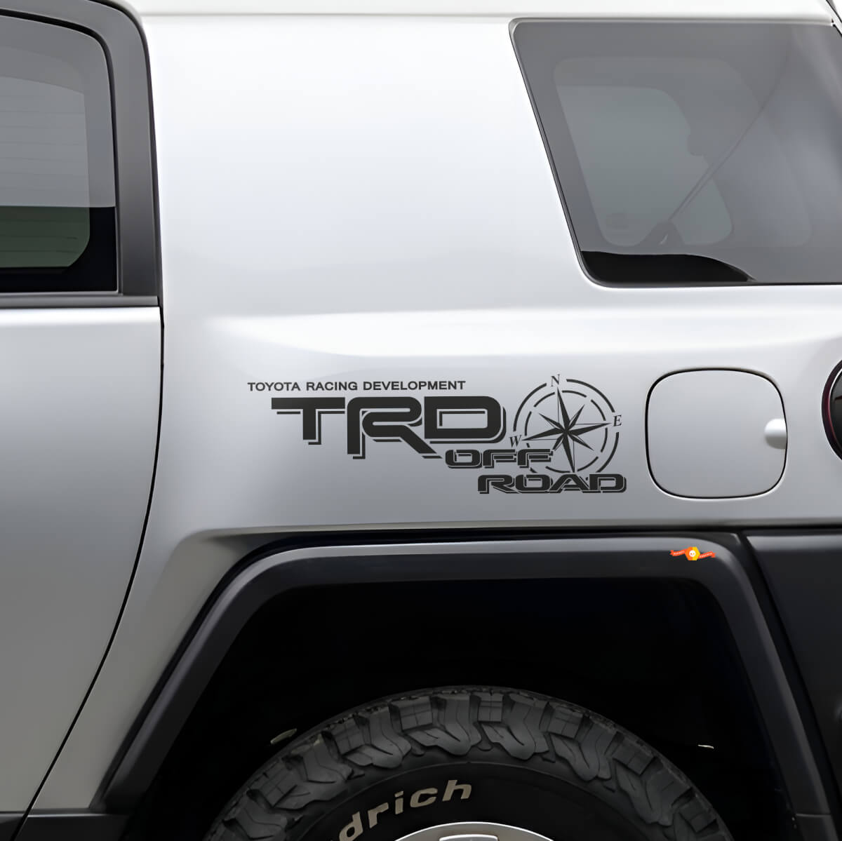 TRD Off Road Kompas Zijvinylsticker voor Toyota FJ Cruiser