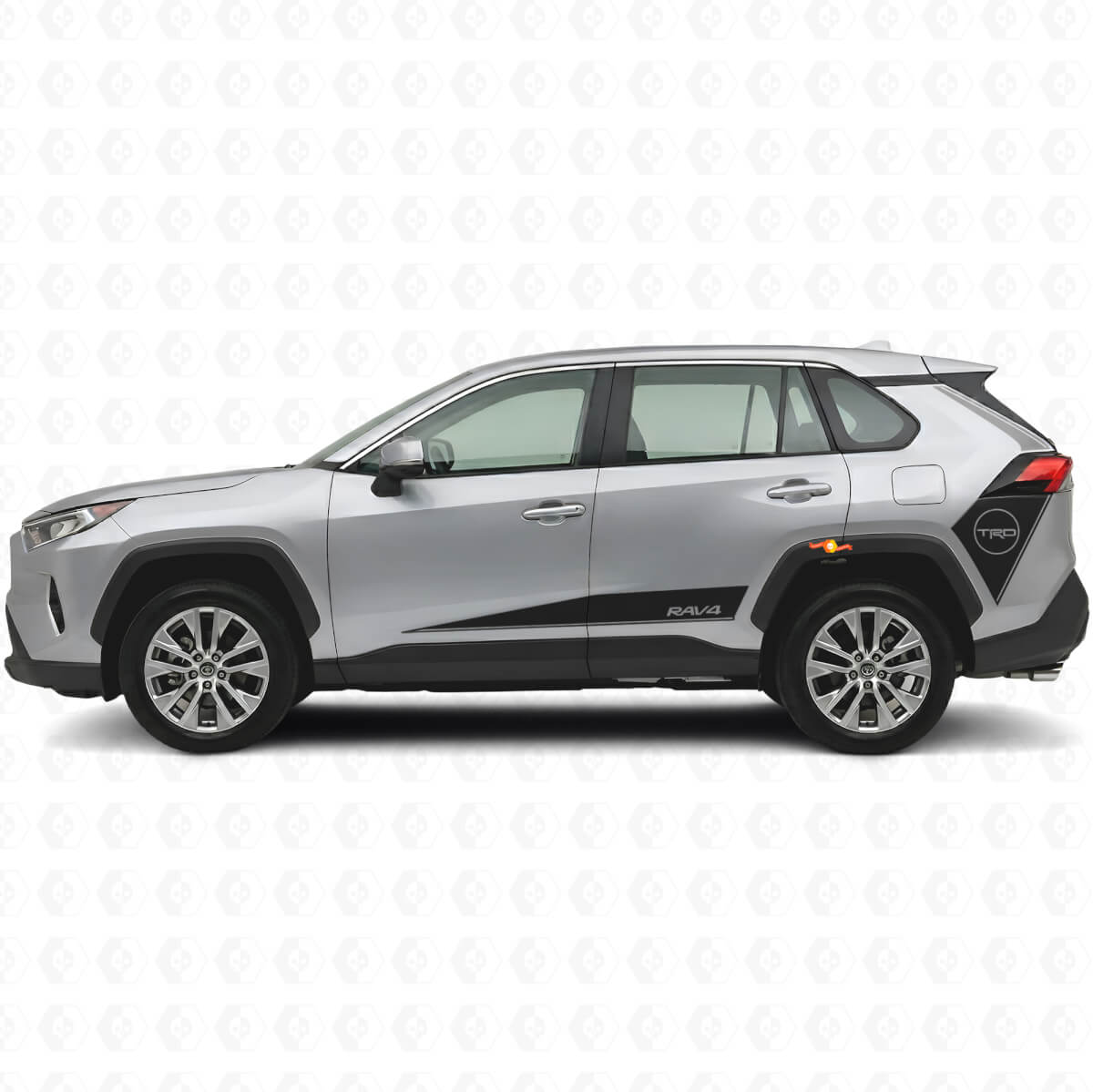 TRD Hockeystijl Zijstrepen Vinyl Decal Voor Toyota RAV4 2019-2024