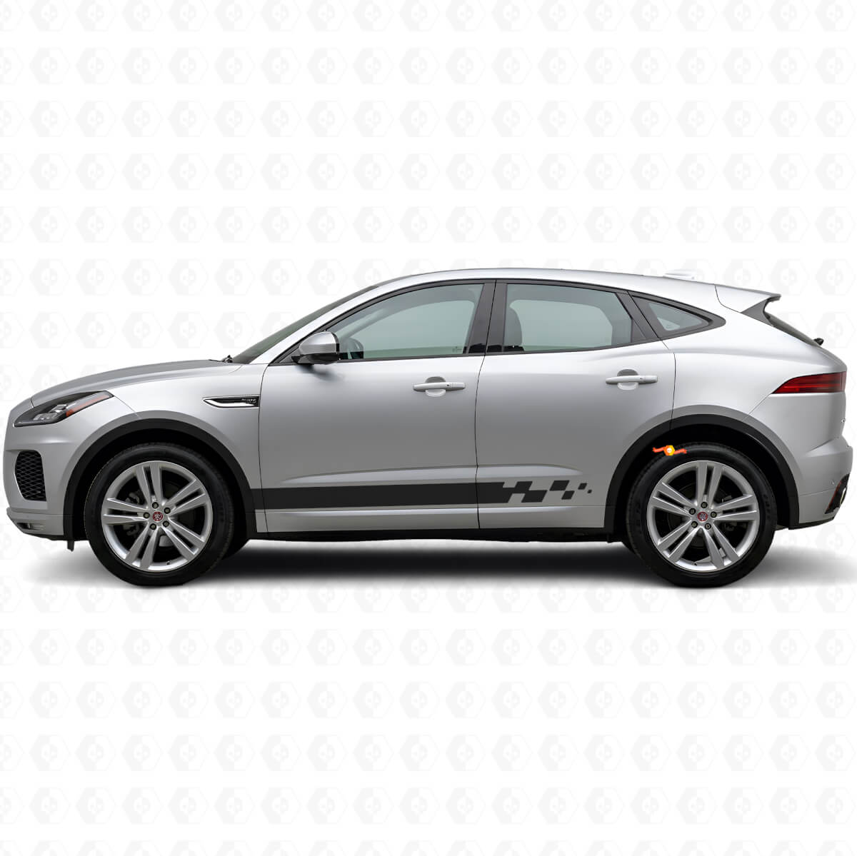 Ruitpatroon Zijstrepen Vinyl Decal Kit Voor Jaguar E-Pace 2017-2022