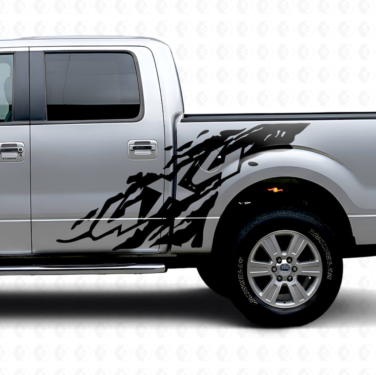 4x4 Modder Spat Zij Vinyl Decal Kit Voor Musclecar Truck 2009-2012