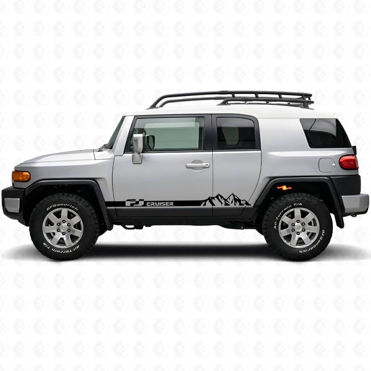Mountain Style dorpelstroken vinyl decal voor Toyota FJ Cruiser