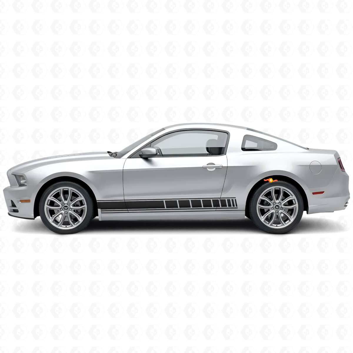 Vinyl Decal Kit met Geruite Zijklepstroken voor Musclecar 2010-2014