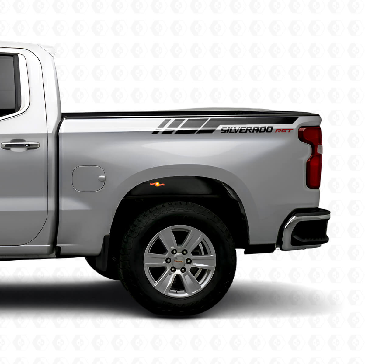 Silverado RST Achterzijstrepen Vinyl Decal Kit Voor Chevrolet Silverado 2019-2023
