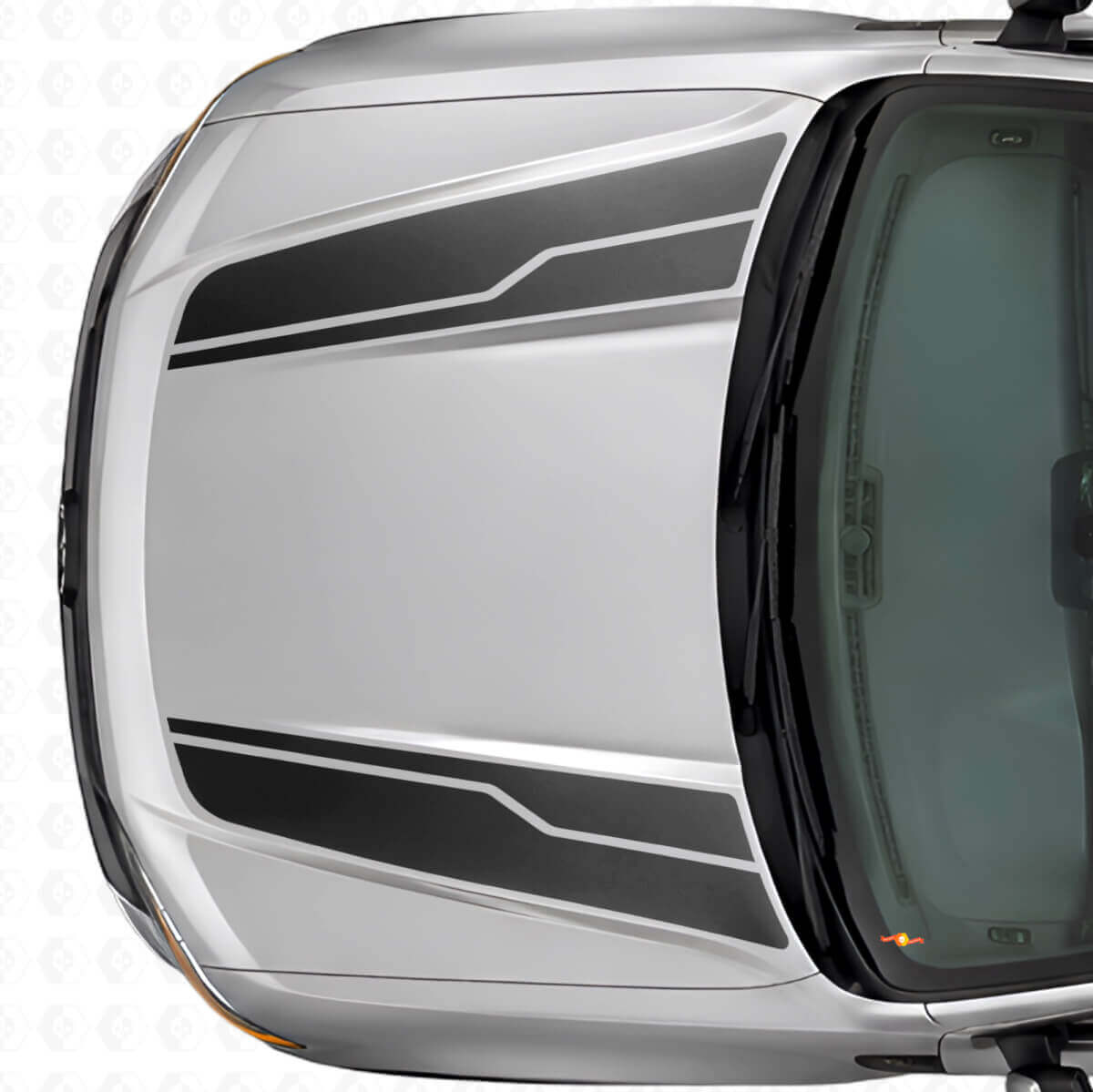 Twin Hood Strepen Vinyl Decal Kit Voor Musclecar Maverick 2022-26