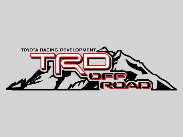 TRD Off Road Mountain Side Vinyl Stickers Kit voor Toyota Auto's