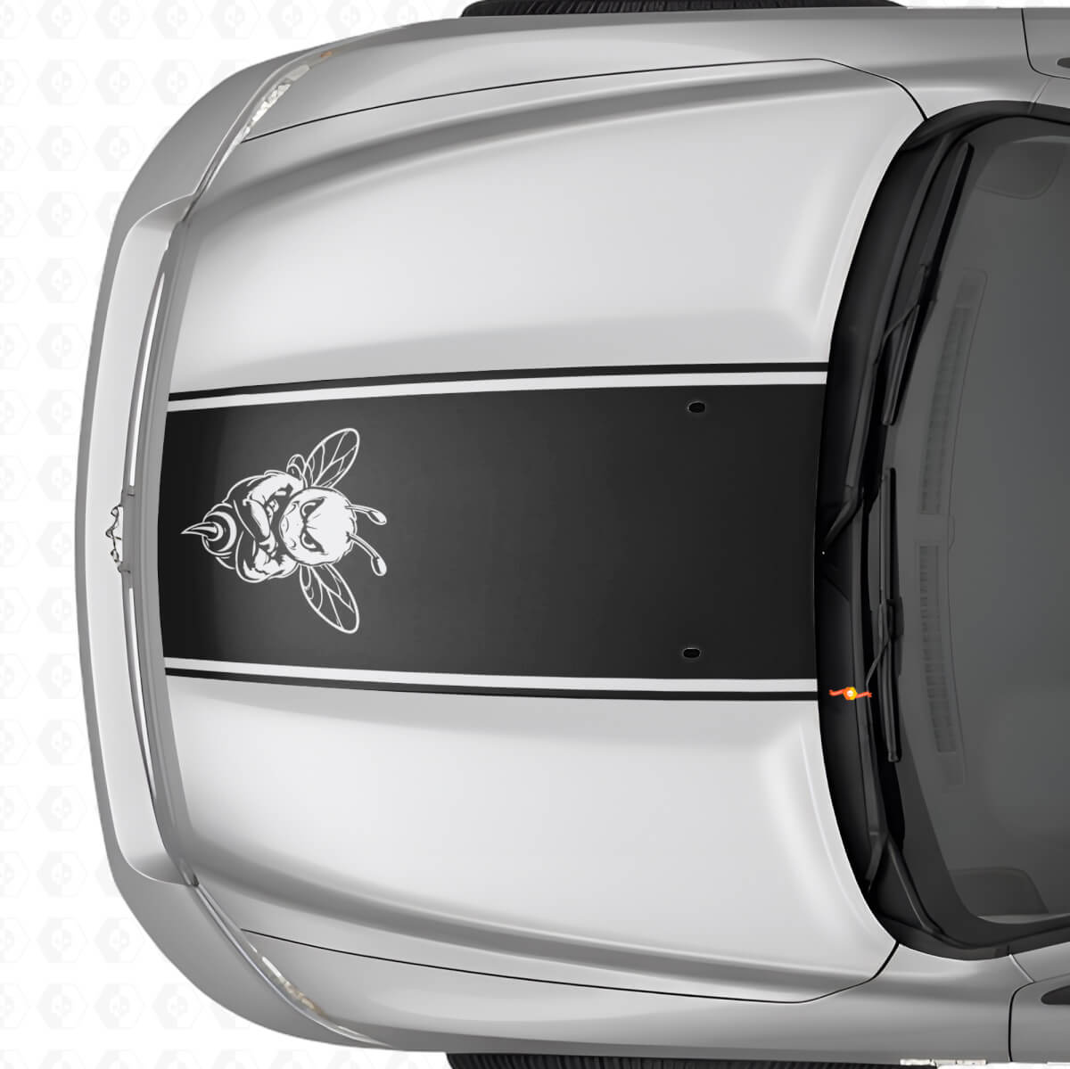 Grumpy Bee Motorkap Ombouwstrip Vinyl Sticker voor Dodge Ram 1500 2500 3500