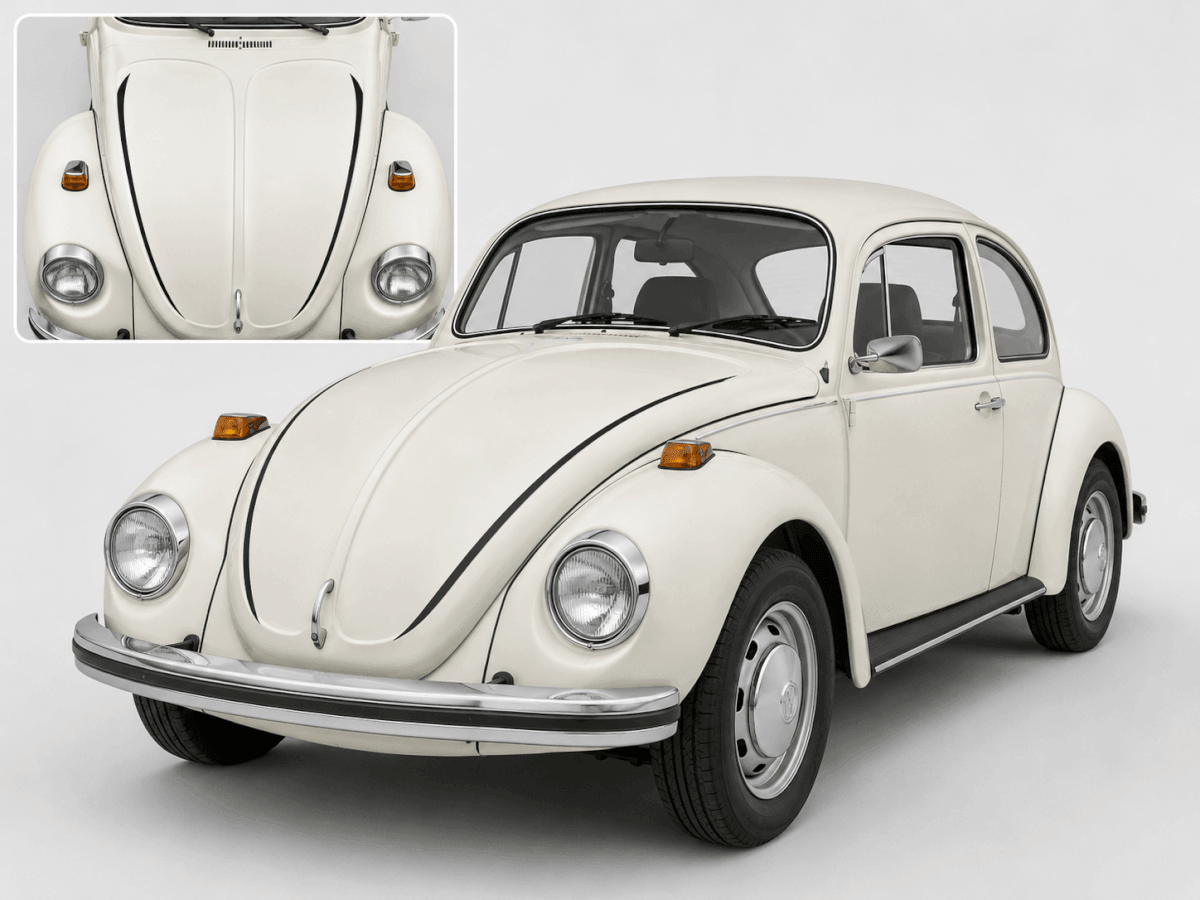 Klassiek Zwart Motorkap Inzet Motorkap Omlijning Strepen Vinyl Decal Kit voor 1971 Volkswagen Super Kever