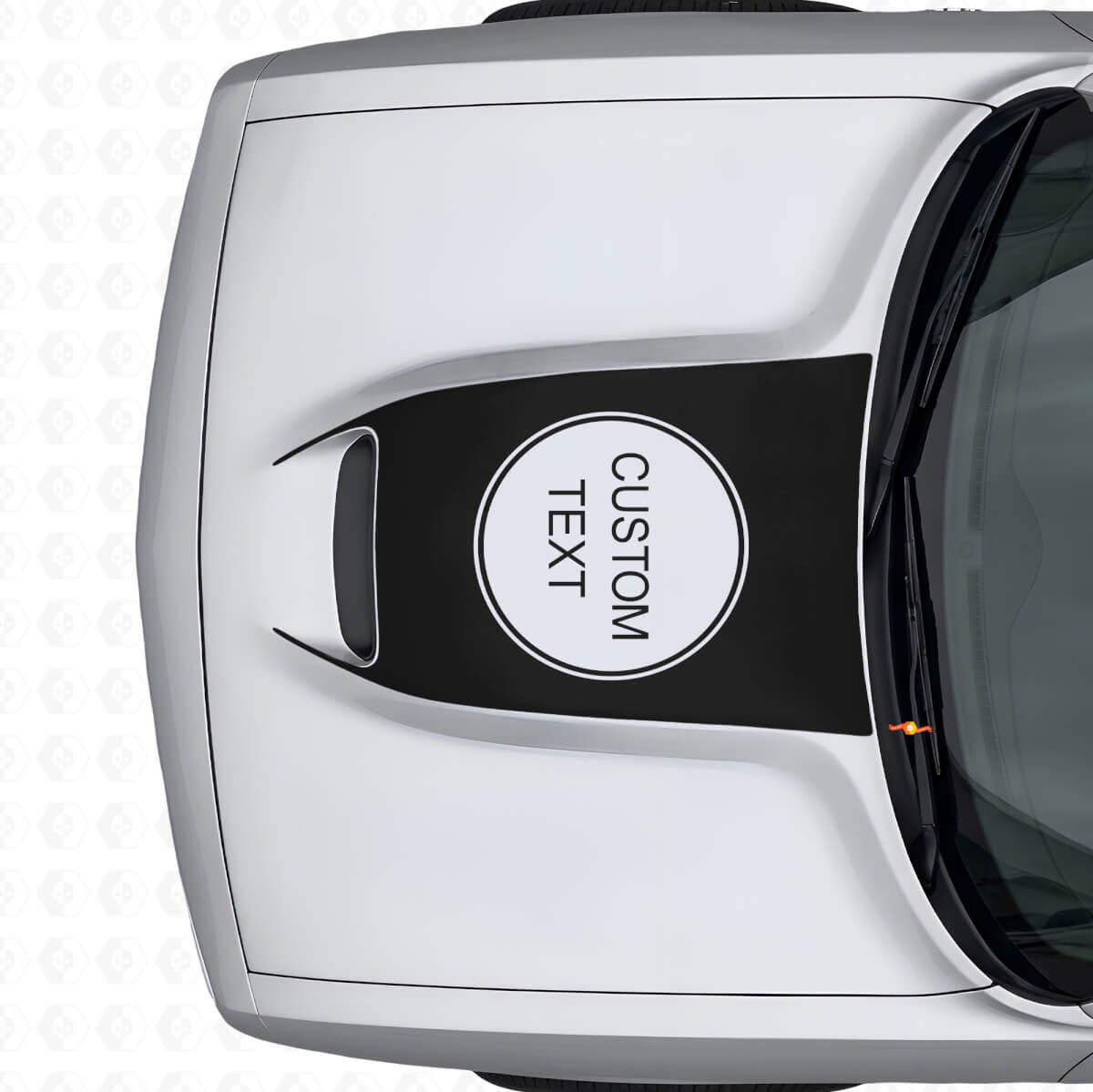 Aangepaste letters motorkapventilatiedecal voor Dodge Challenger 2015+