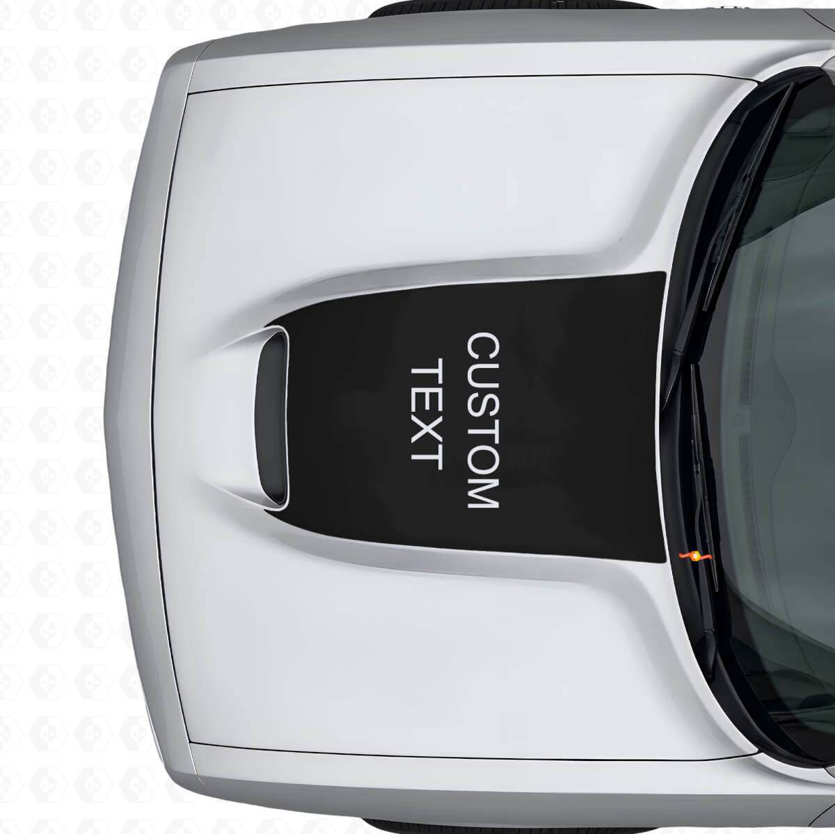 Blackout aangepaste belettering motorkap vinyl sticker voor Dodge Challenger 2015+