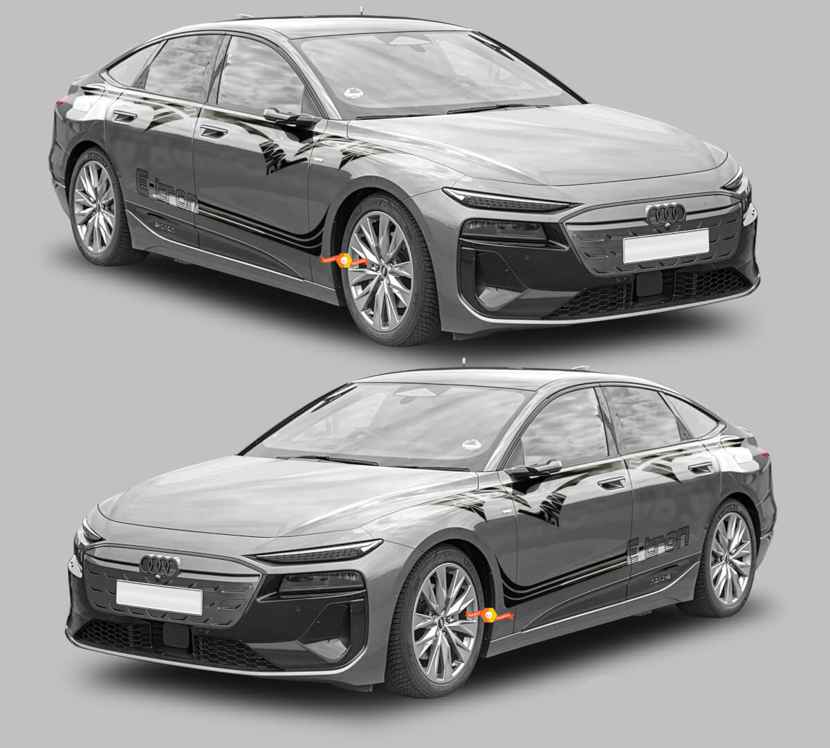 Tribal Style Zijstripes Vinyl Decal Kit voor Audi A6 Sportback E-Tron