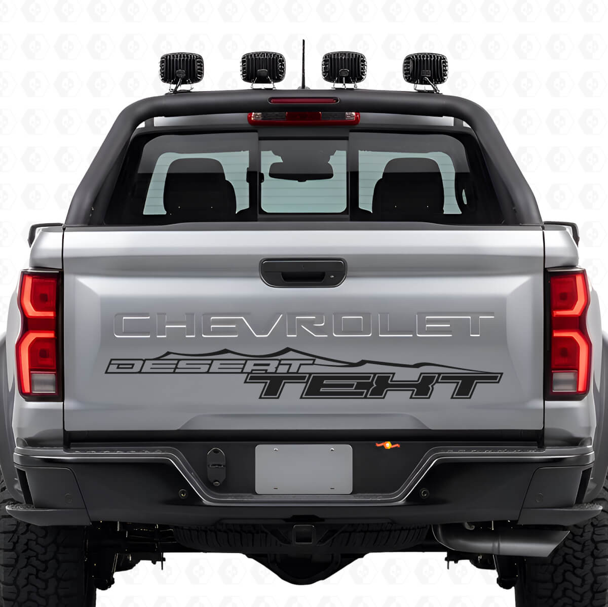 Desert Style Aangepaste Tekst Achterklep Vinyl Sticker voor Chevrolet Colorado ZR2