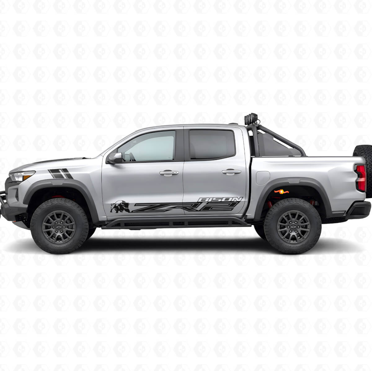 Bison ZR2-logo Deurzij Vinyl Decal Kit voor Chevrolet Colorado ZR2
