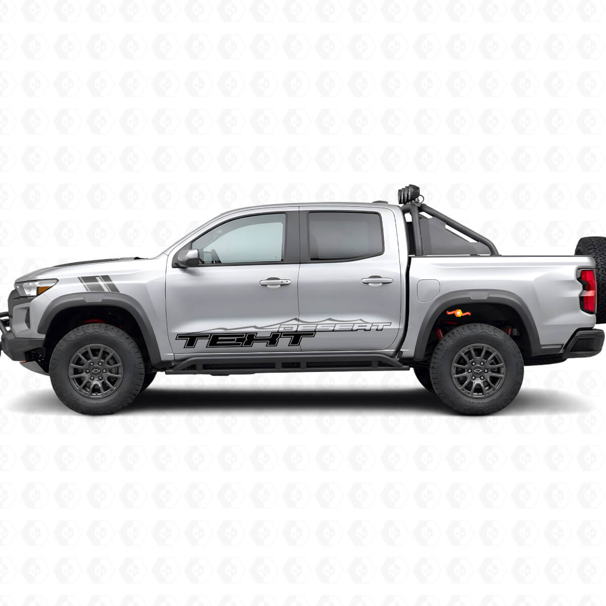 Desert Style Aangepaste Tekst Deurzijde Vinyl Decal Kit voor Chevrolet Colorado ZR2