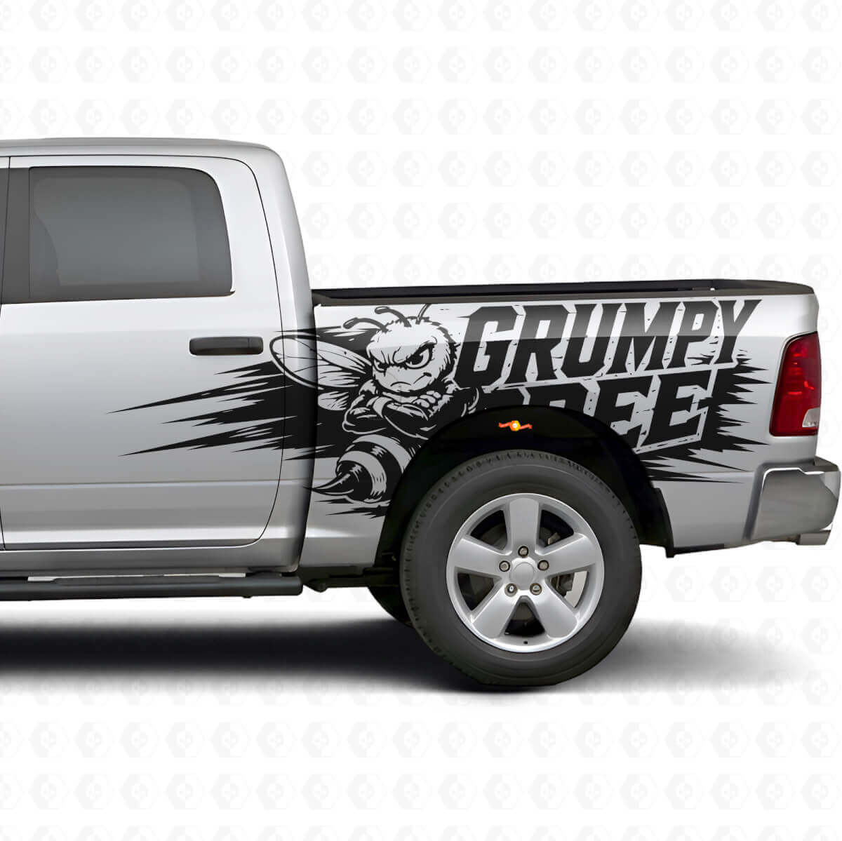 Grumpy Bee Splash Style Zijkant Vinyl Decal Kit voor Dodge Ram Truck