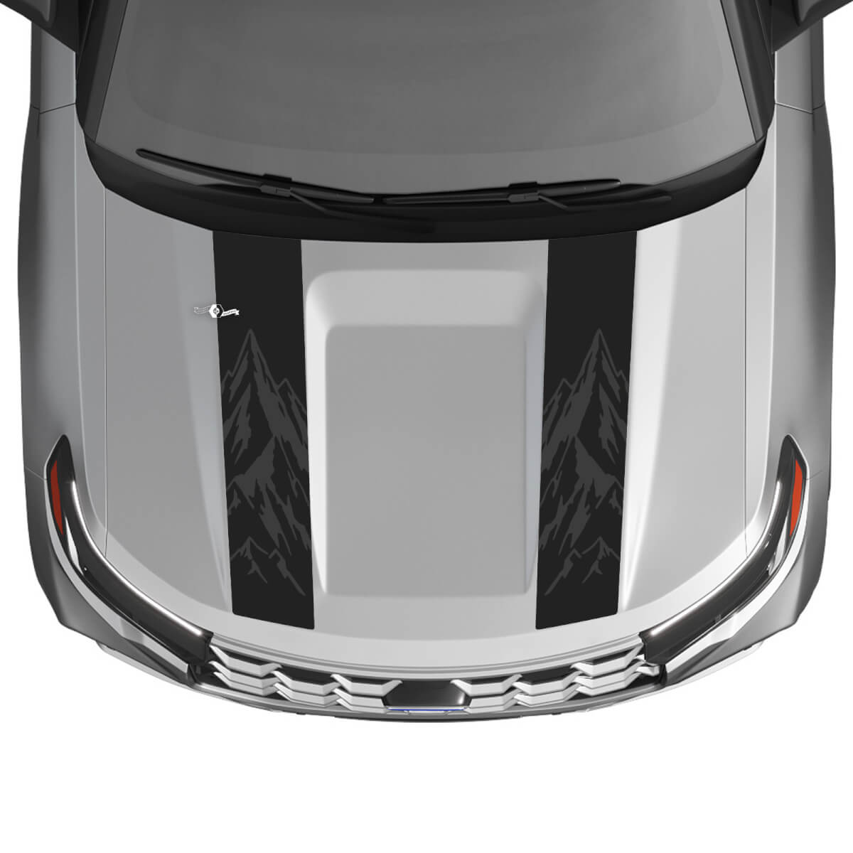 Dubbele Bergcontour Motorkap Strepen Vinyl Decal Kit voor Musclecar Explorer ST 2020-26
