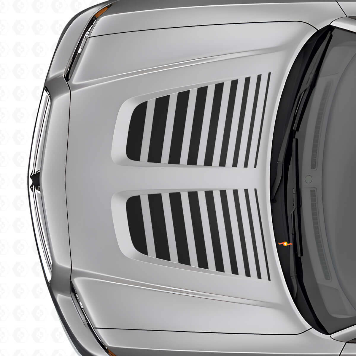 Dubbele Stroboscoop Motorkap Strepen Vinyl Decal Set voor Dodge Charger