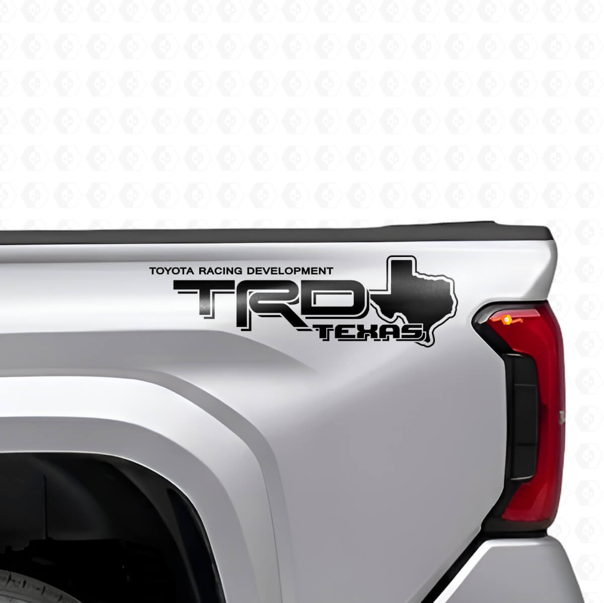 TRD Stijl Texas Kaart Zij Vinyl Sticker Set voor Toyota Trucks
