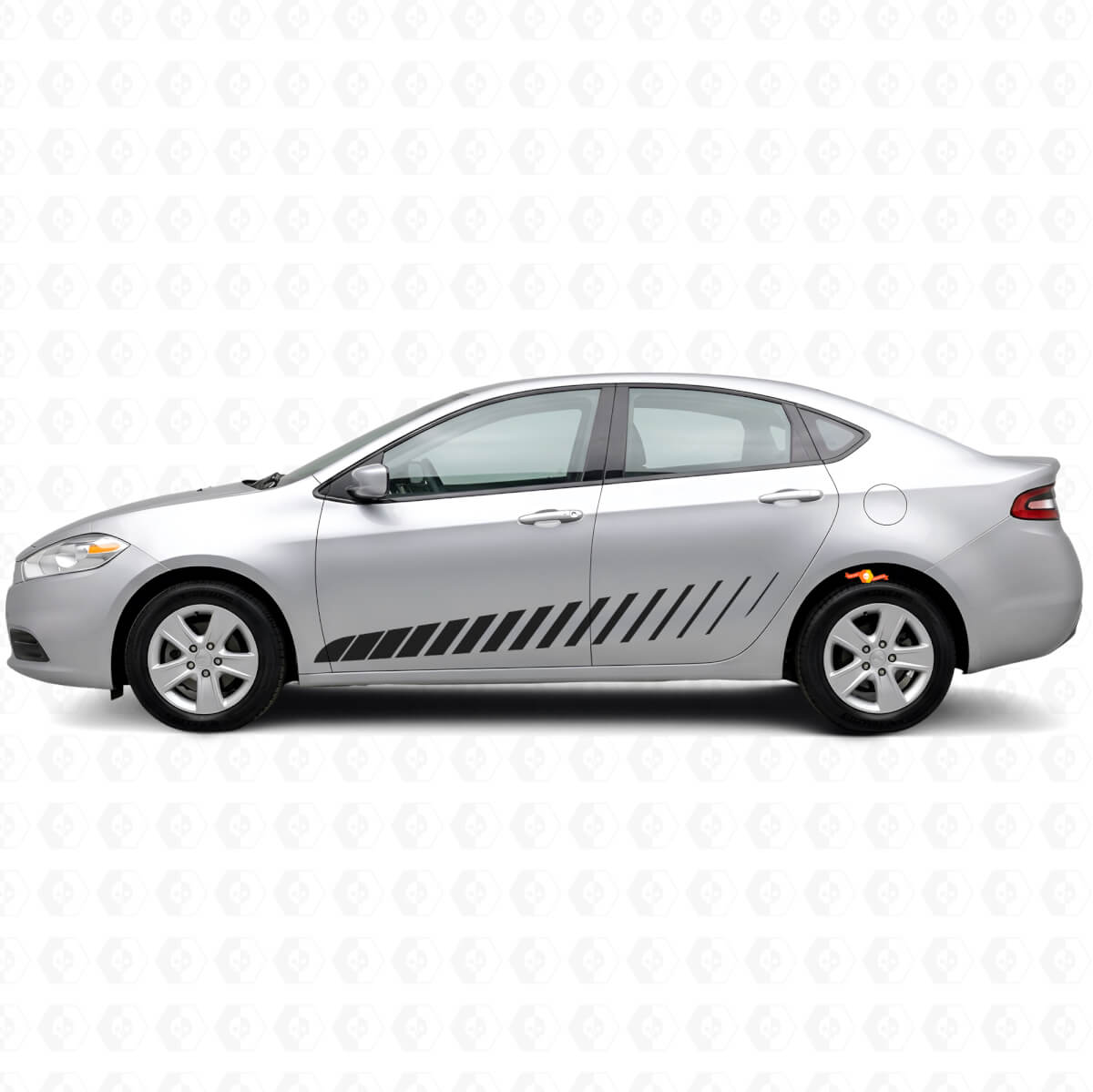 Geaccentueerde Stroboscoop Zijstrepen Vinyl Decal Kit voor Dodge Dart