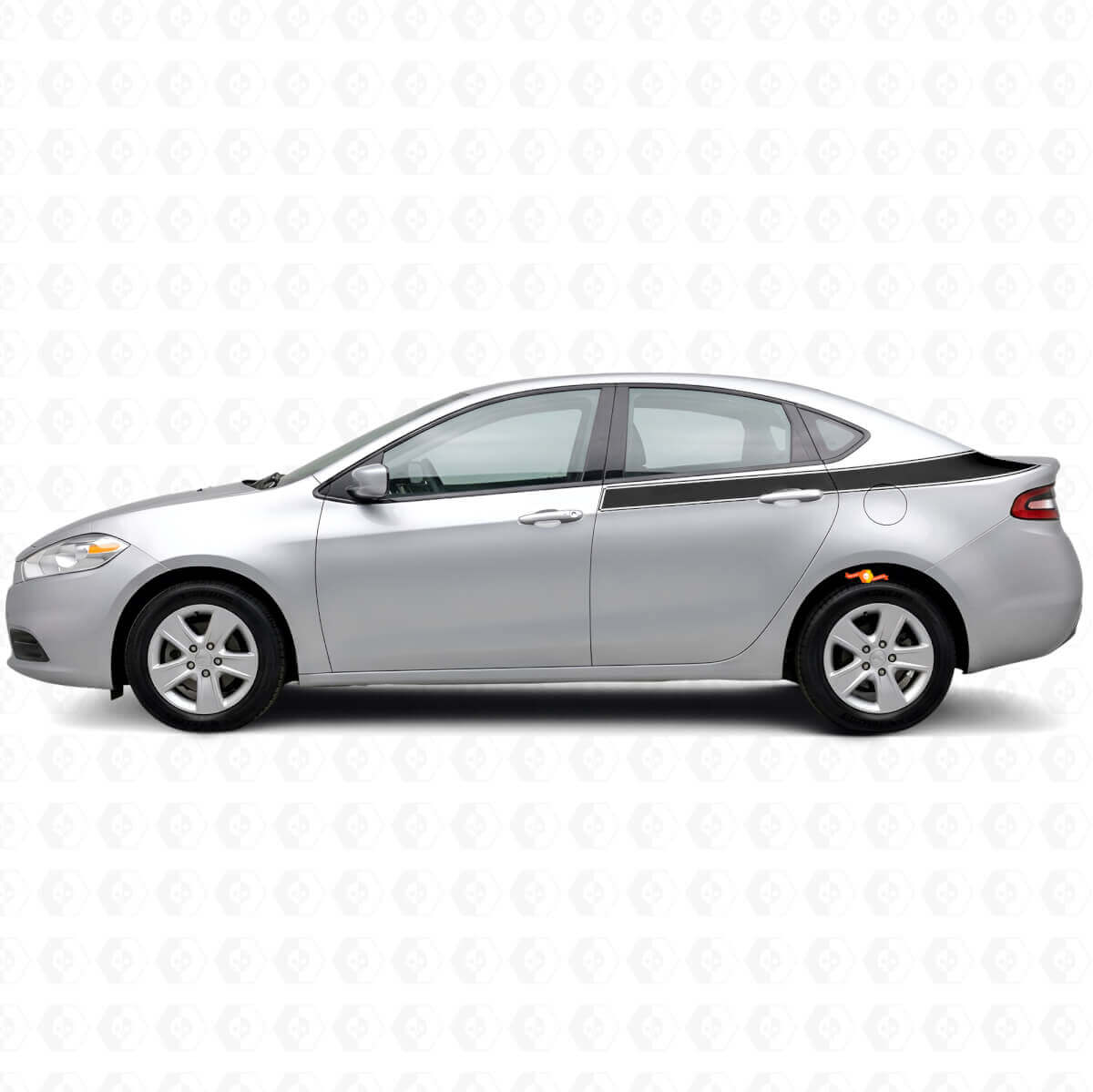 Accent Omlijning Achterzijde Strepen Vinyl Decal Kit voor Dodge Dart 2013+