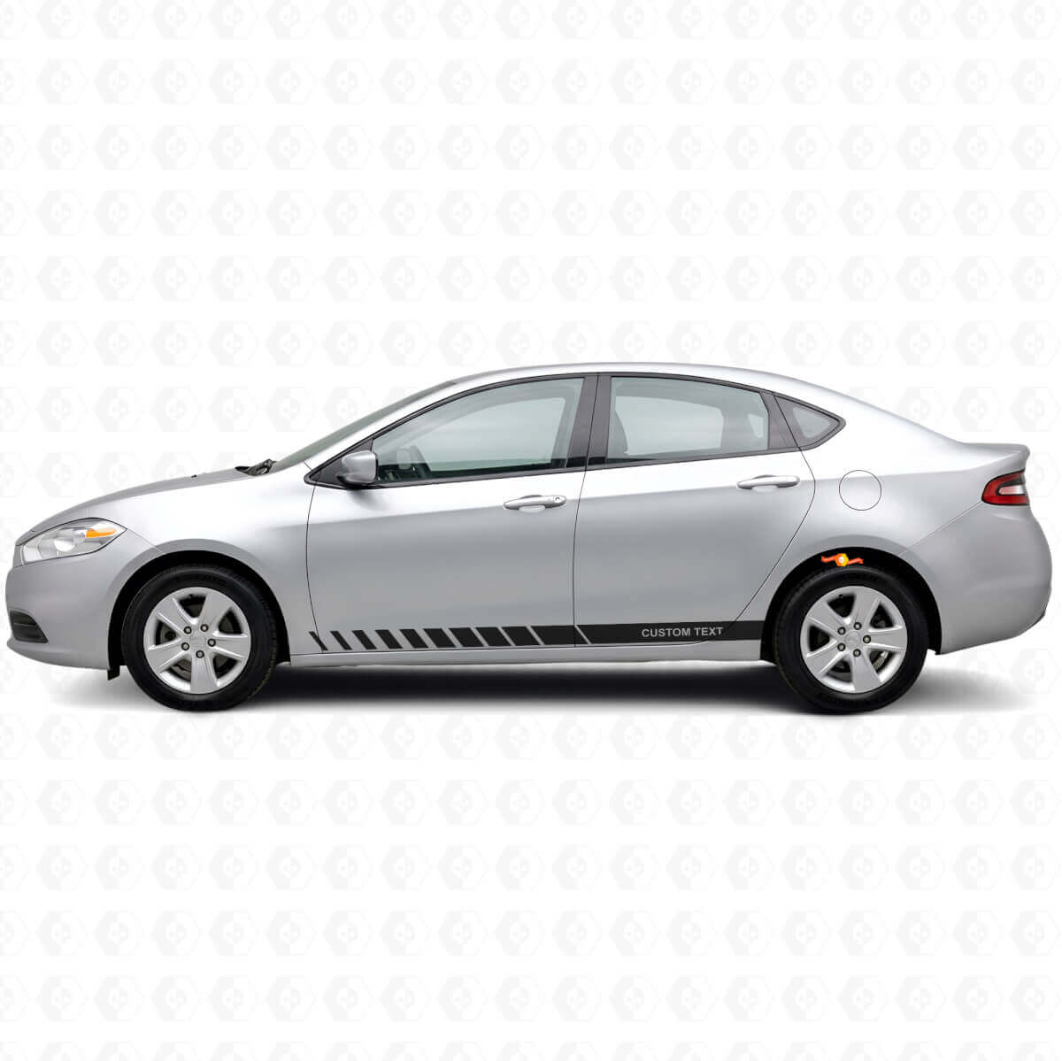 Strobe Stijl Rocker Panel Custom Strepen Vinyl Decal Kit voor Dodge Dart 2013+