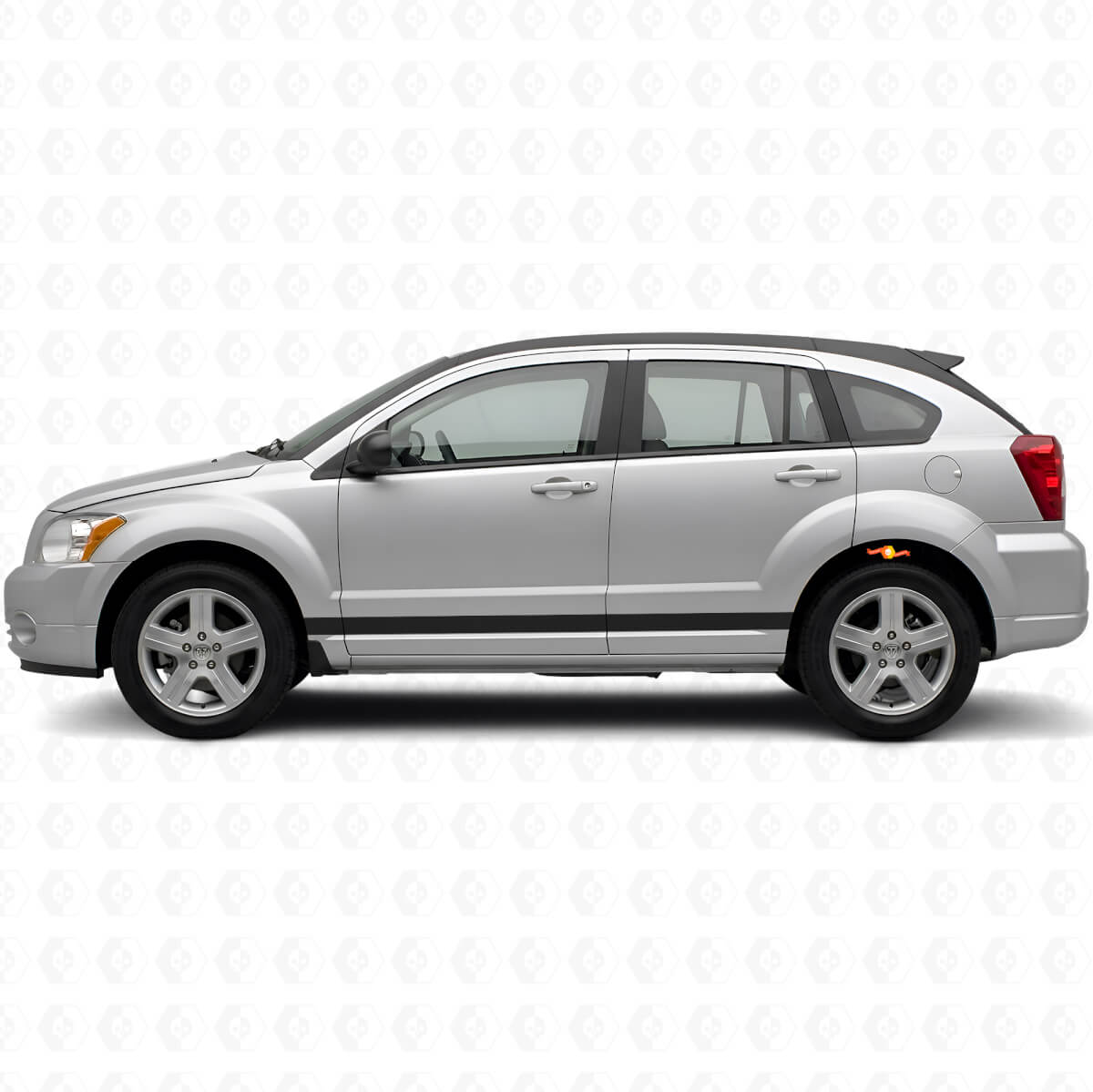 Vinyl Decal Kit met Rechte Zijstrepen voor Dodge Caliber 2007+