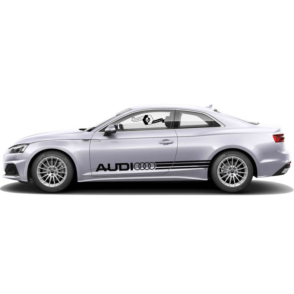 Gemerkt Zijstrepen Vinyl Decal Kit voor Audi A5