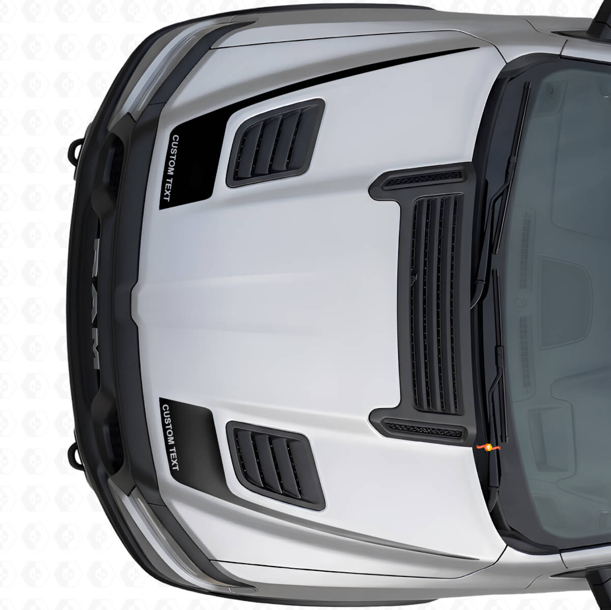 Hockey Stick Stijl Aangepaste Motorkap Vinyl Decal Set voor Dodge Ram Sport 2019+
