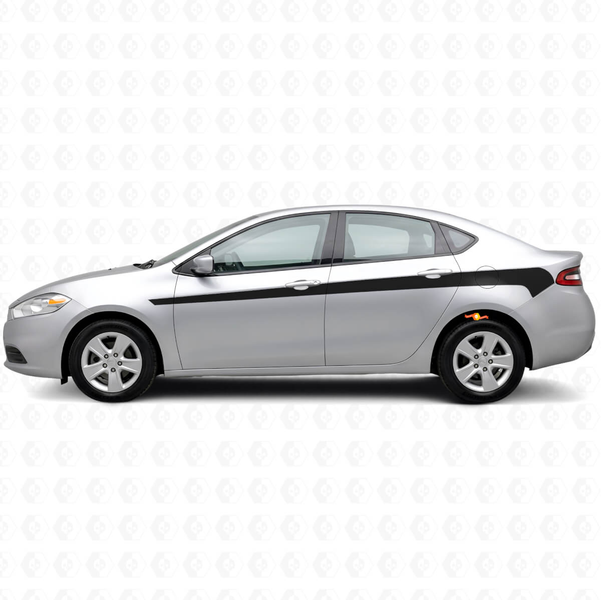 Accent Strepen Vinyl Decal Kit voor Dodge Dart 2013+