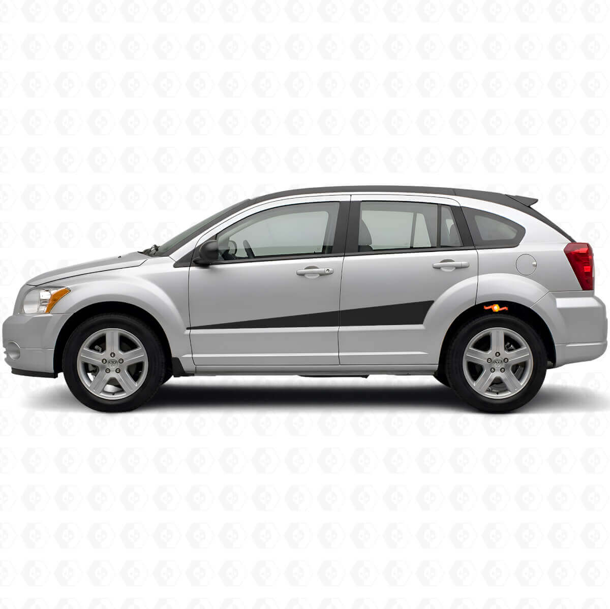 Uitbreidende zijstrepen vinyl decal kit voor Dodge Caliber 2007+