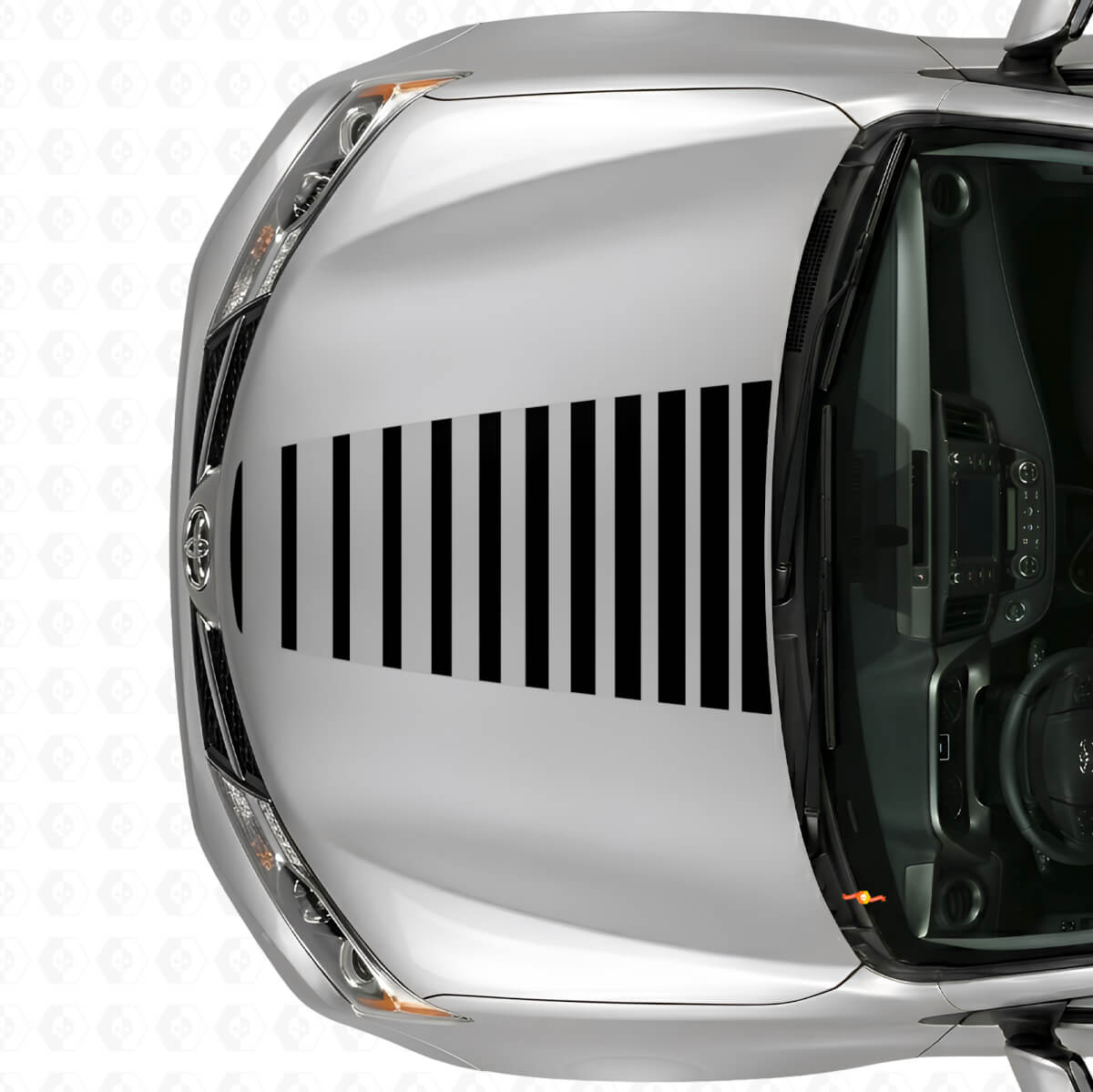 Stijlvolle Strobe Motorkap Strepen Vinyl Sticker voor Toyota RAV4 2013+