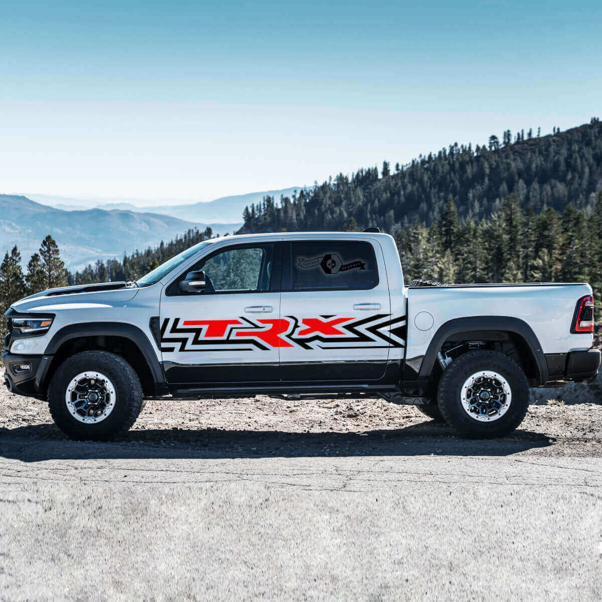 TRX Deurzij Vinyl Decal Kit voor Dodge Ram Rebel TRX 2021+