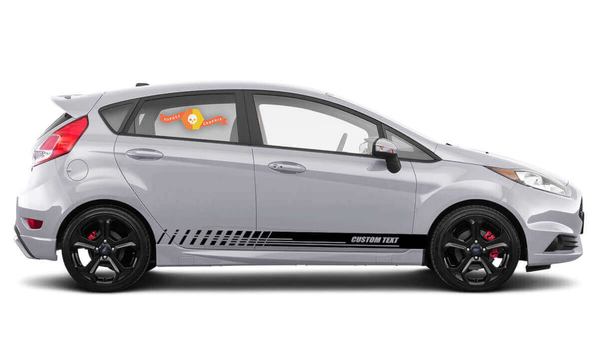 Racing Stijl Deur Zijstrepen Vinyl Decal Kit voor Musclecar Fiesta S