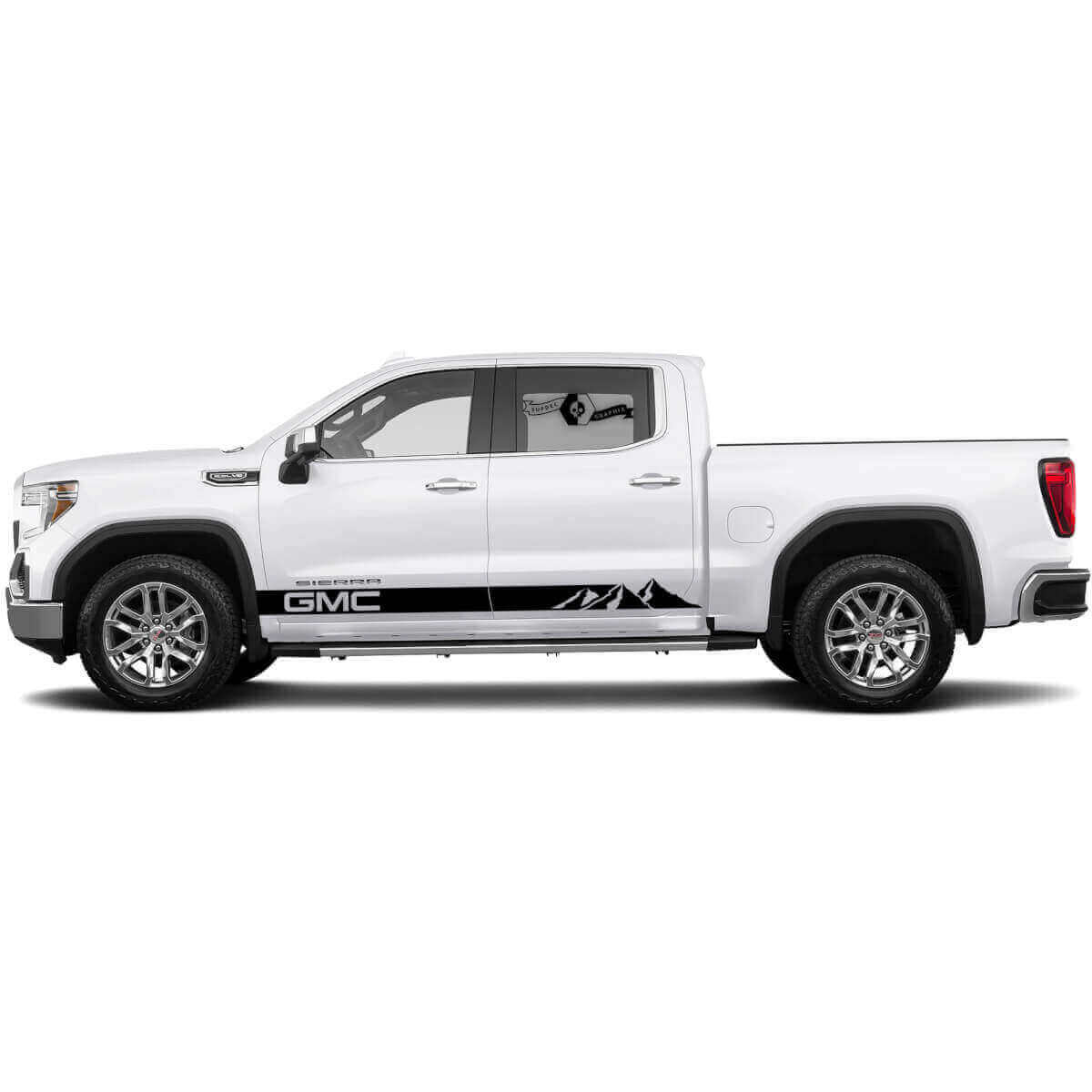 Mountain Style Zijstrepen Vinyl Decal Kit voor GMC Sierra