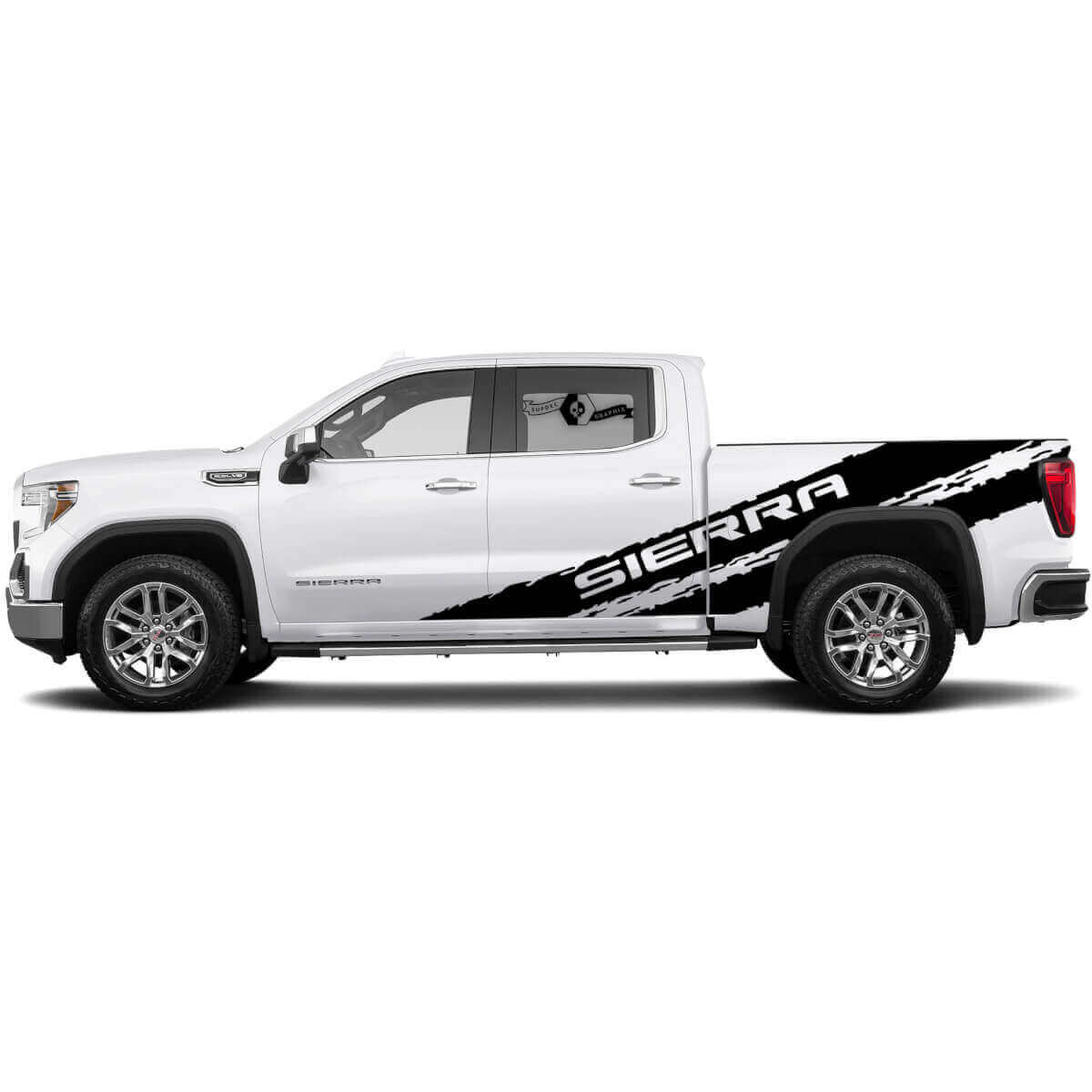 Modderspat Zijstrepen Vinyl Decal Kit voor GMC Sierra
