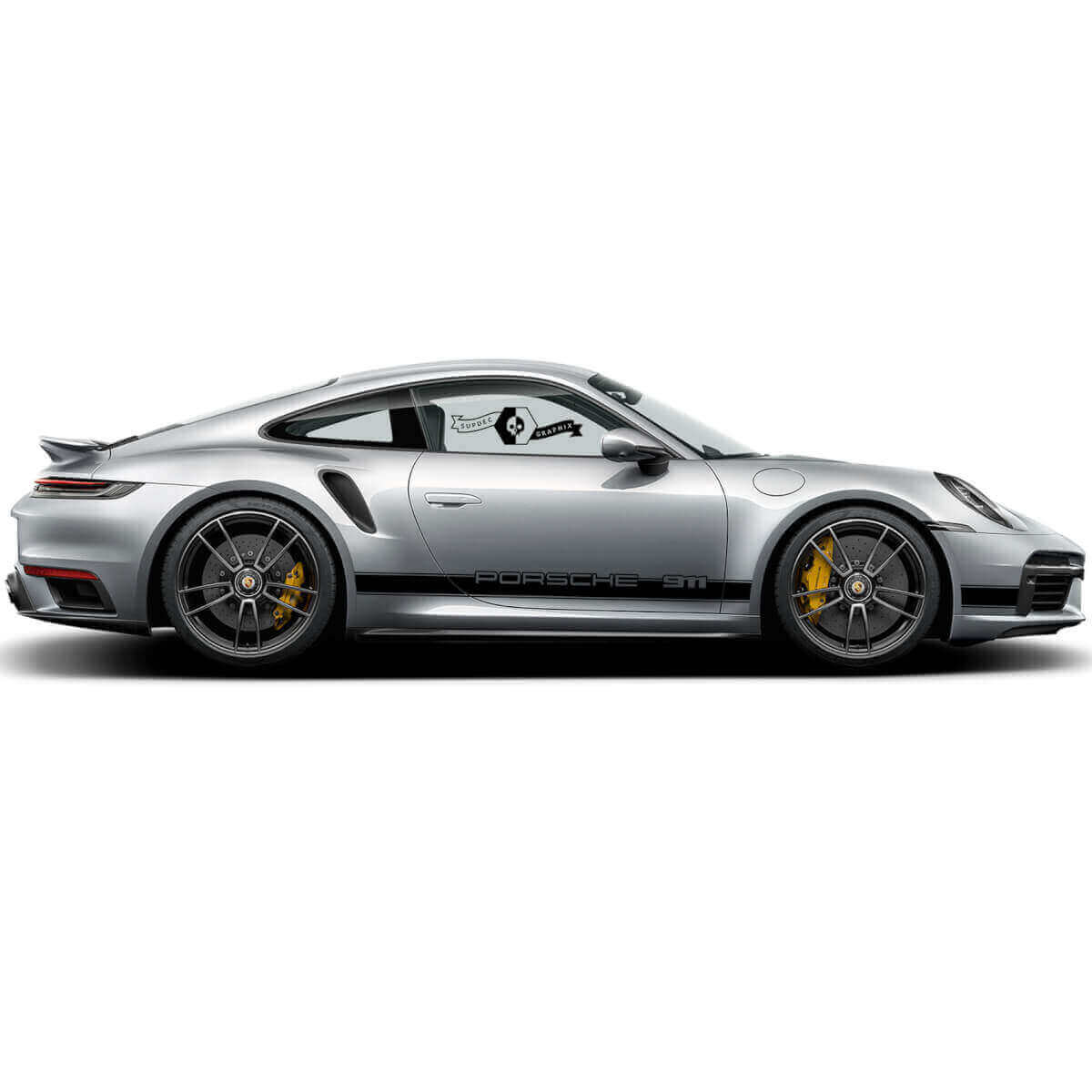 Branded Stripes Side Vinyl Decal Kit voor Porsche 911 Turbo S