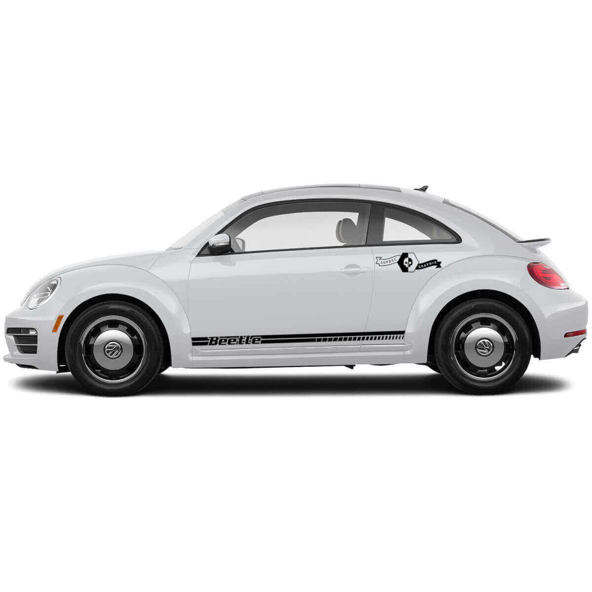 Gemerkt Deur Zijkant Strepen Vinyl Decal Kit voor Volkswagen Beetle