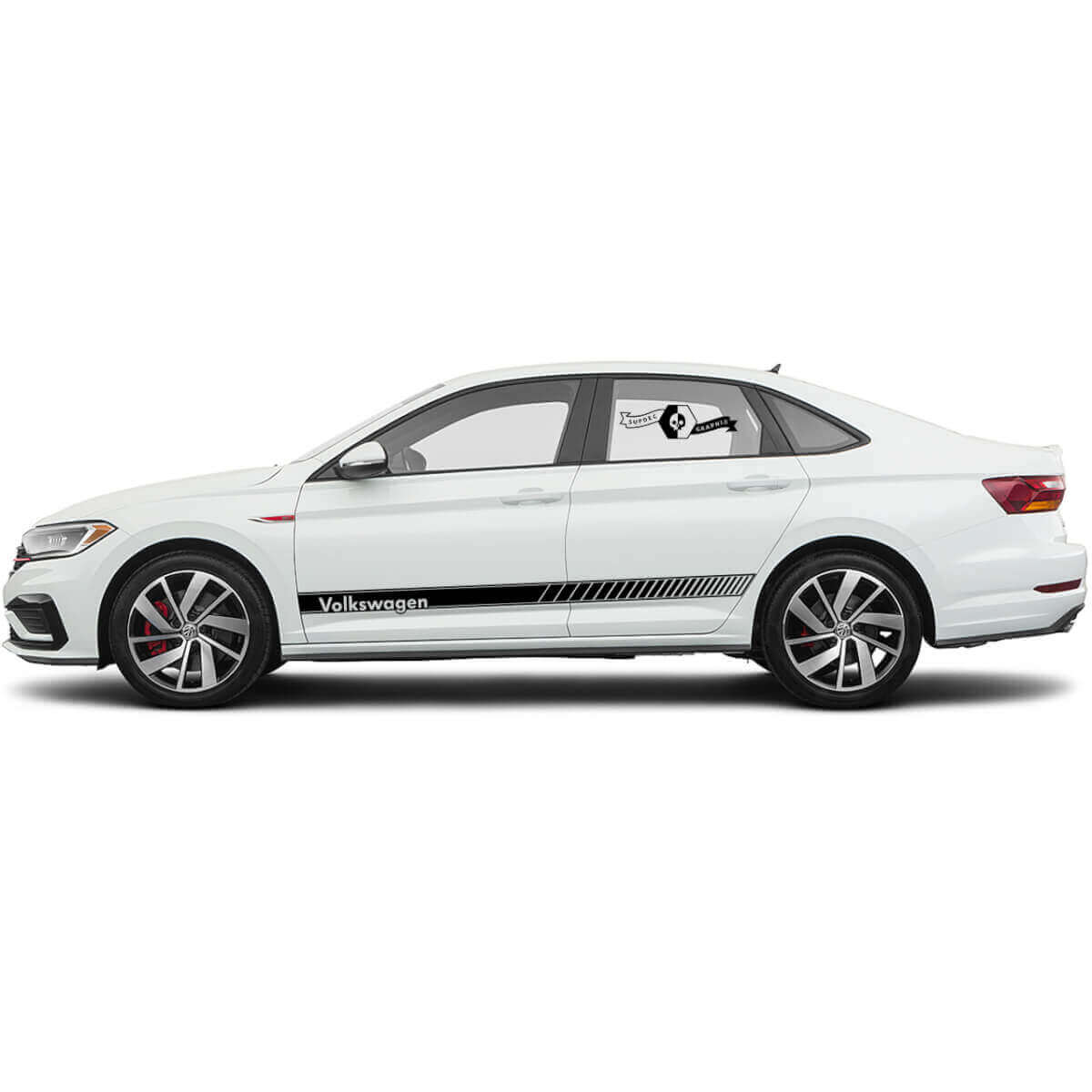 Volkswagen Lettering Zijstrip Vinyl Decal Set voor Volkswagen Jetta