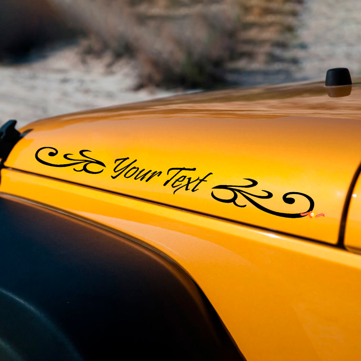 Versierde motorkap zijvinylstickers voor Jeep Wrangler