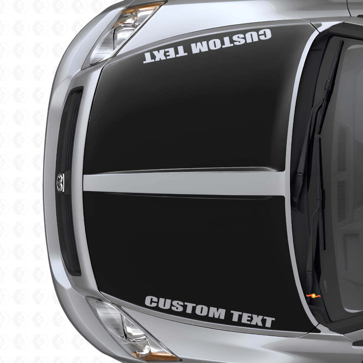 Custom Dubbele Brede Strepen Motorkap Vinyl Decal Set voor Dodge Caliber 2007+