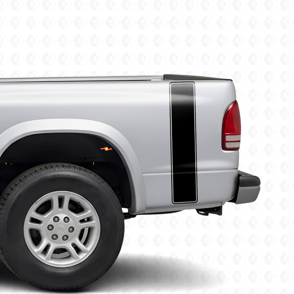 Outline Strepen Achterzijde Vinyl Decal Kit voor Dodge Dakota 1997+
