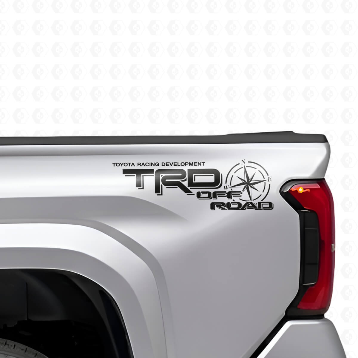 TRD Off Road Kompas Zijkant Bed Vinyl Decal Kit voor Toyota Tacoma