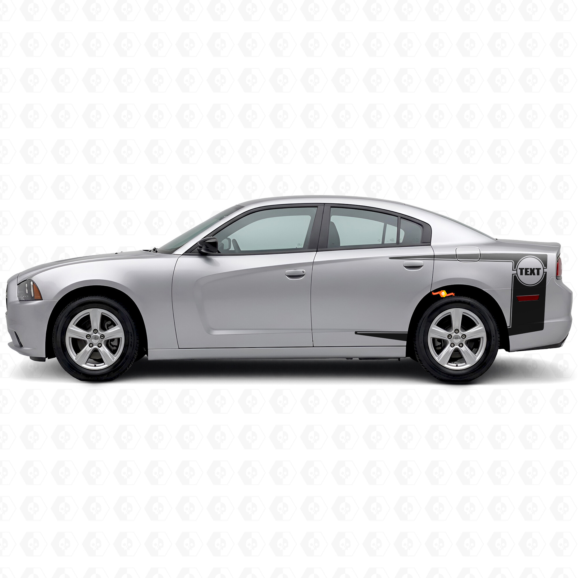 Custom Tail Band Strepen Zijvinyl Sticker voor Dodge Charger 2011-2014