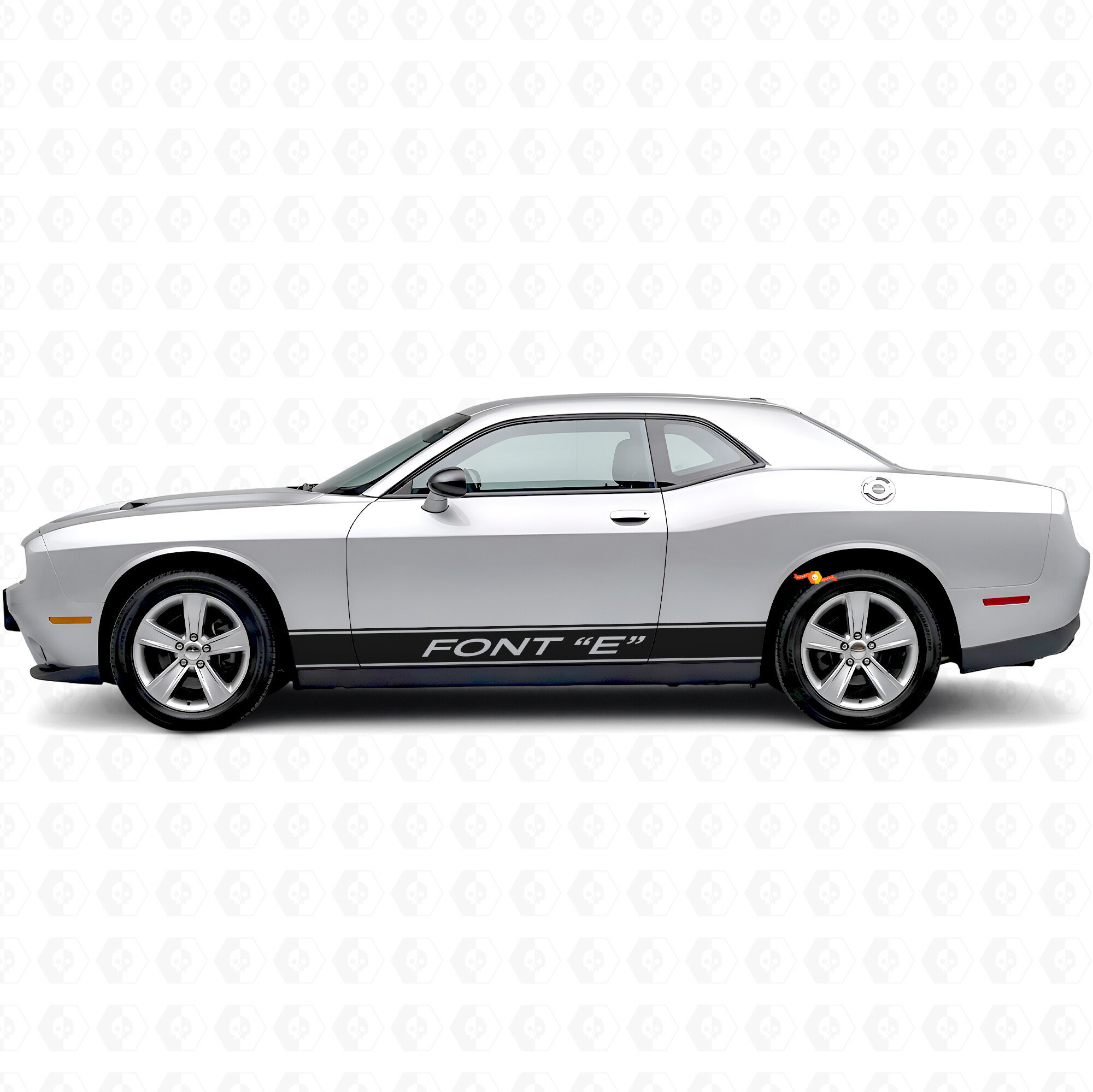 Aangepaste Omlijnde Strepen Zijscherm Vinyl Decal Sticker voor Dodge Challenger