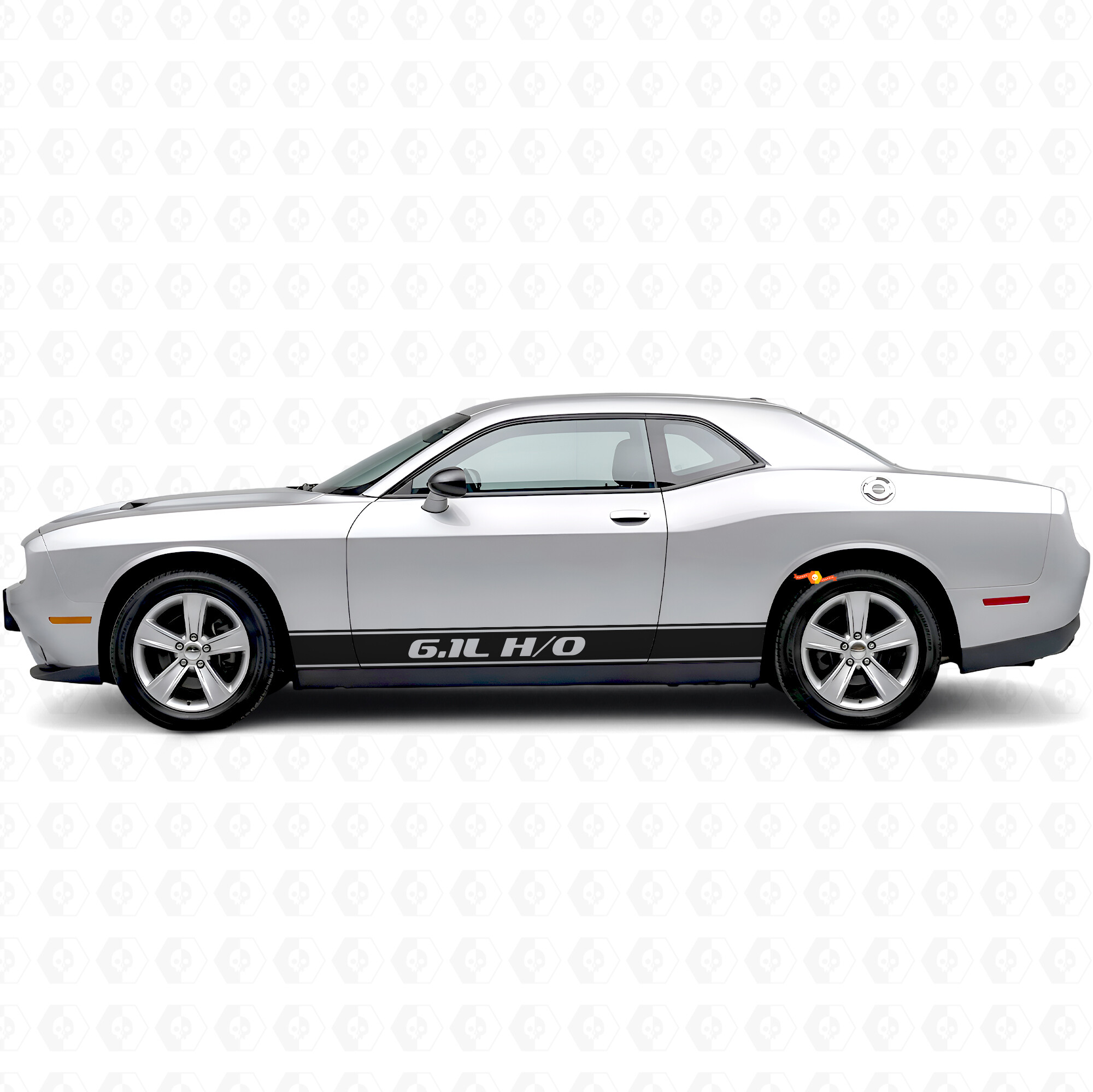 6,1L H/O Omlijning Strepen Rocker Panel Vinyl Decal Sticker voor Dodge Challenger