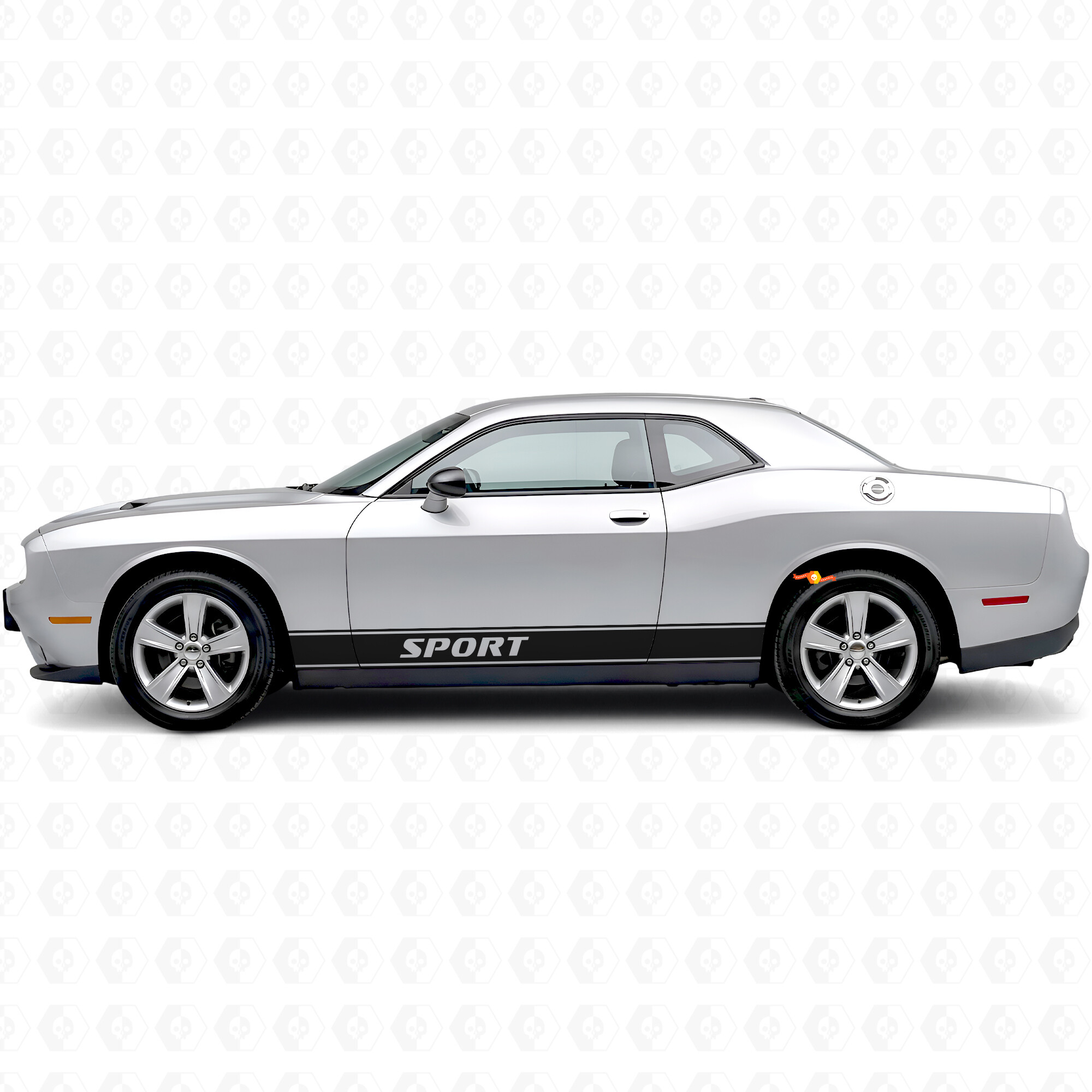 Sport Outline Strepen Zij Vinyl Decal Sticker voor Dodge Challenger