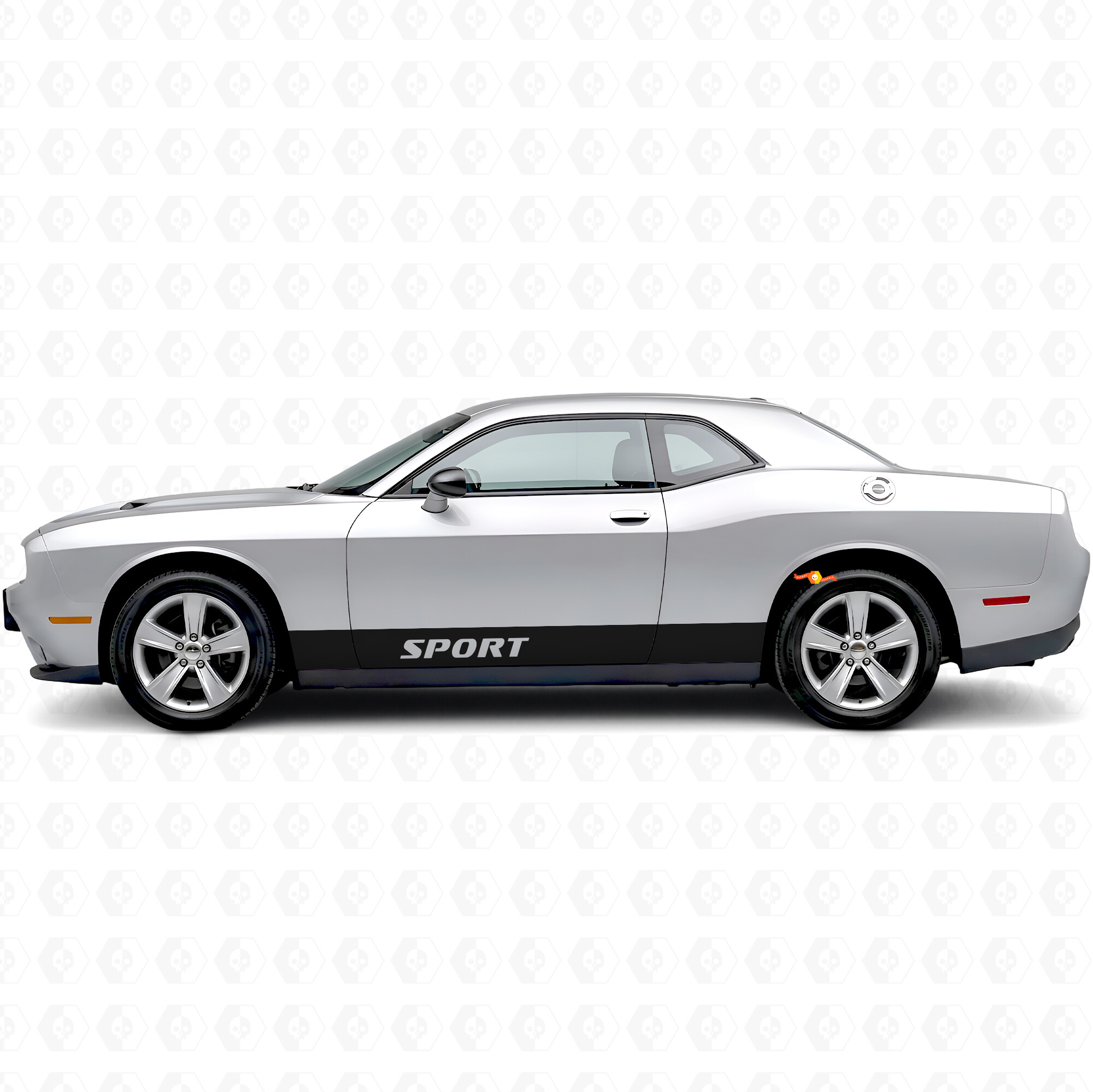 Sport rechte strepen zijkant vinyl decal sticker voor Dodge Challenger